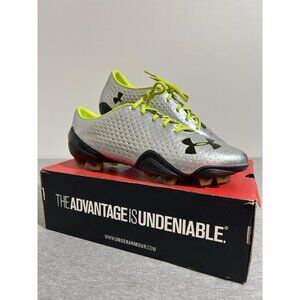 Under Armour Blur Pro FG Soccer Shoes Men’s Size 10 Silver Yellow Cleats Micro G